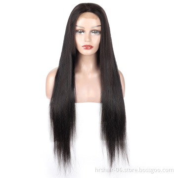 Brazilian Virgin Human Hair Wigs,Brazilian Straight Wave Wigs 4X4 Cuticle Aligned Lace Closure Wig